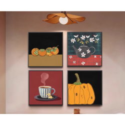 Medieval style restaurant decoration painting Maillard retro living room hanging painting
