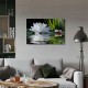 Canvas Prints Zen Wall Art Lotus Flower Prints Pictures for Bathroom Decor Spiritual Meditation Poster Artwork for Spa Decor Framed Read to Hang