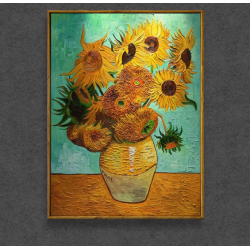 Sunflower art painting decorative mural living room sofa background wall hanging painting